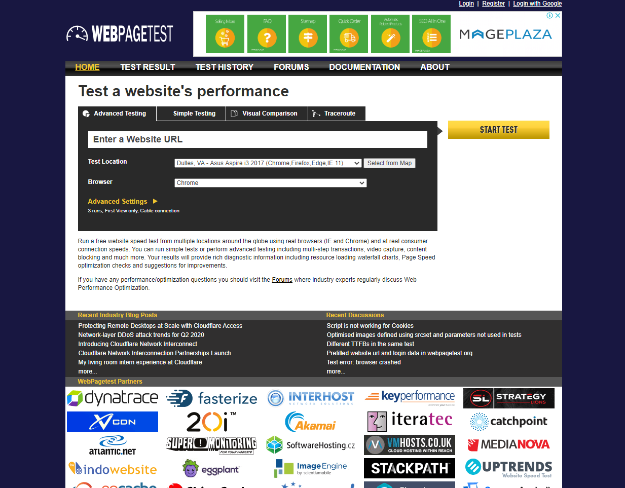 Website Speed Test