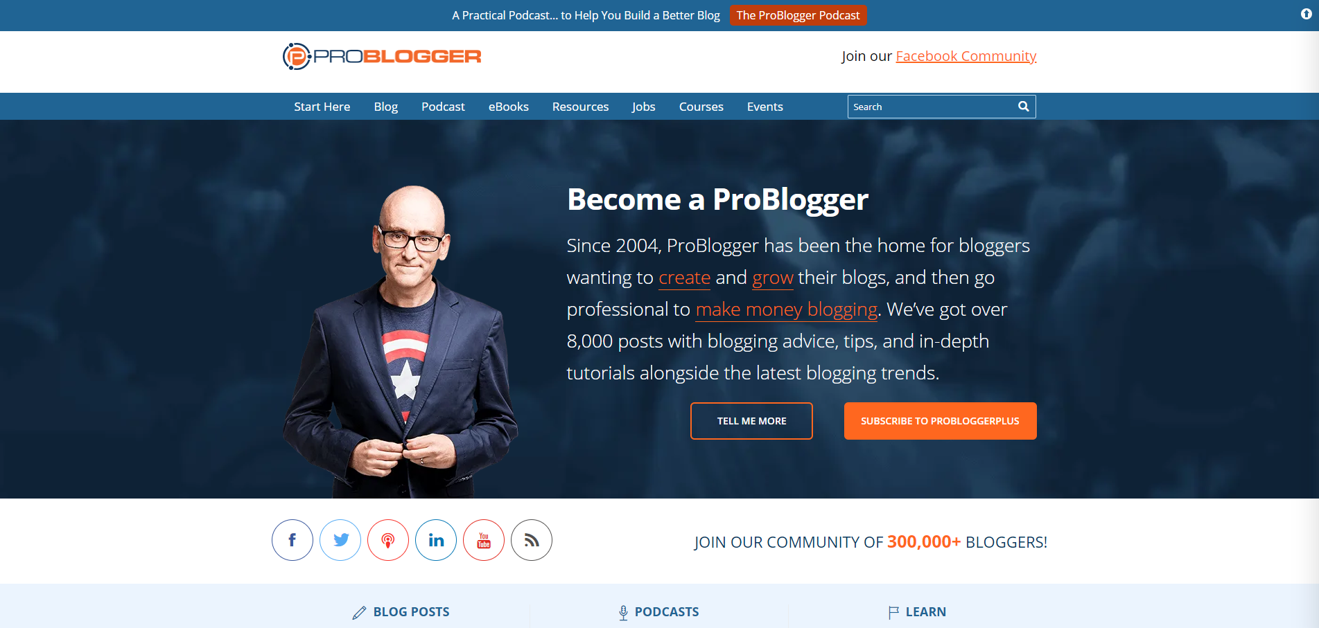 problogger - top using wordPress cms actively