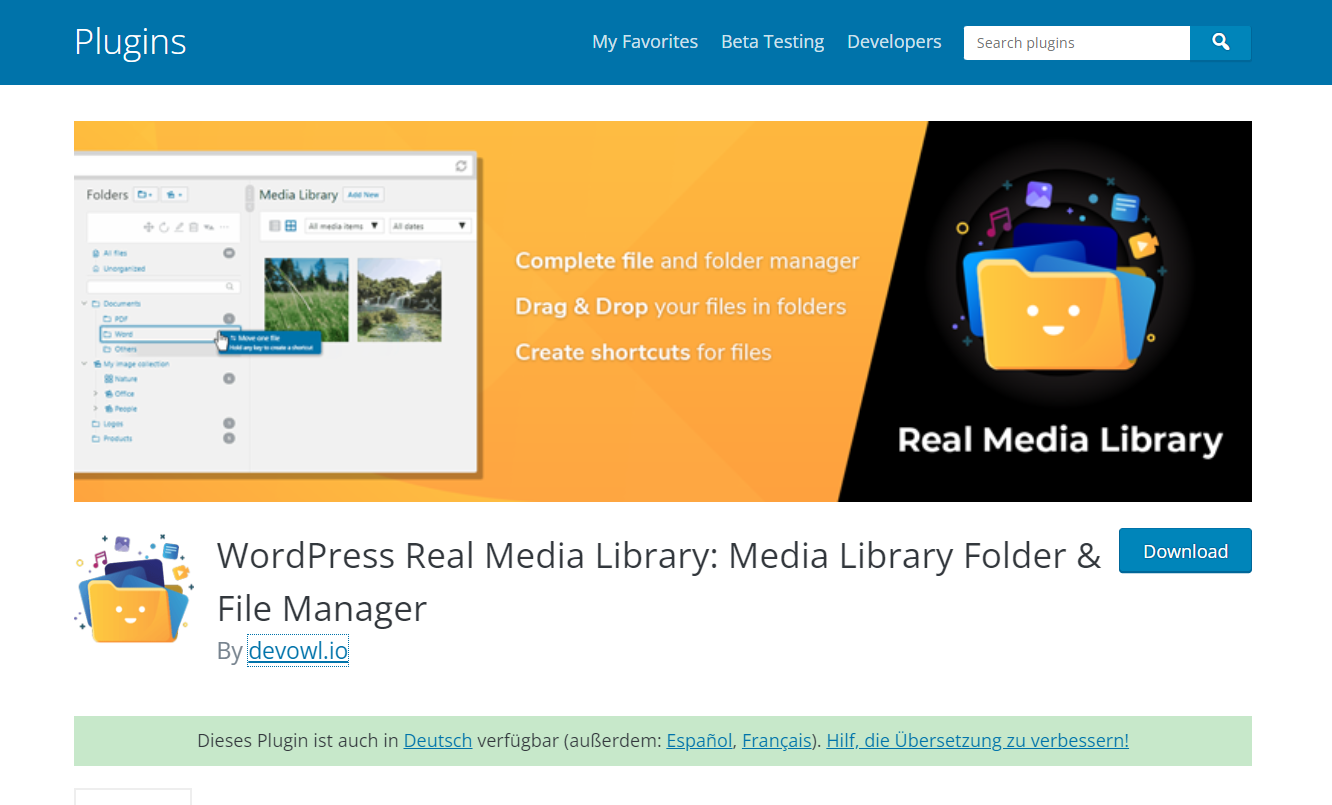 WordPress Real Media Library