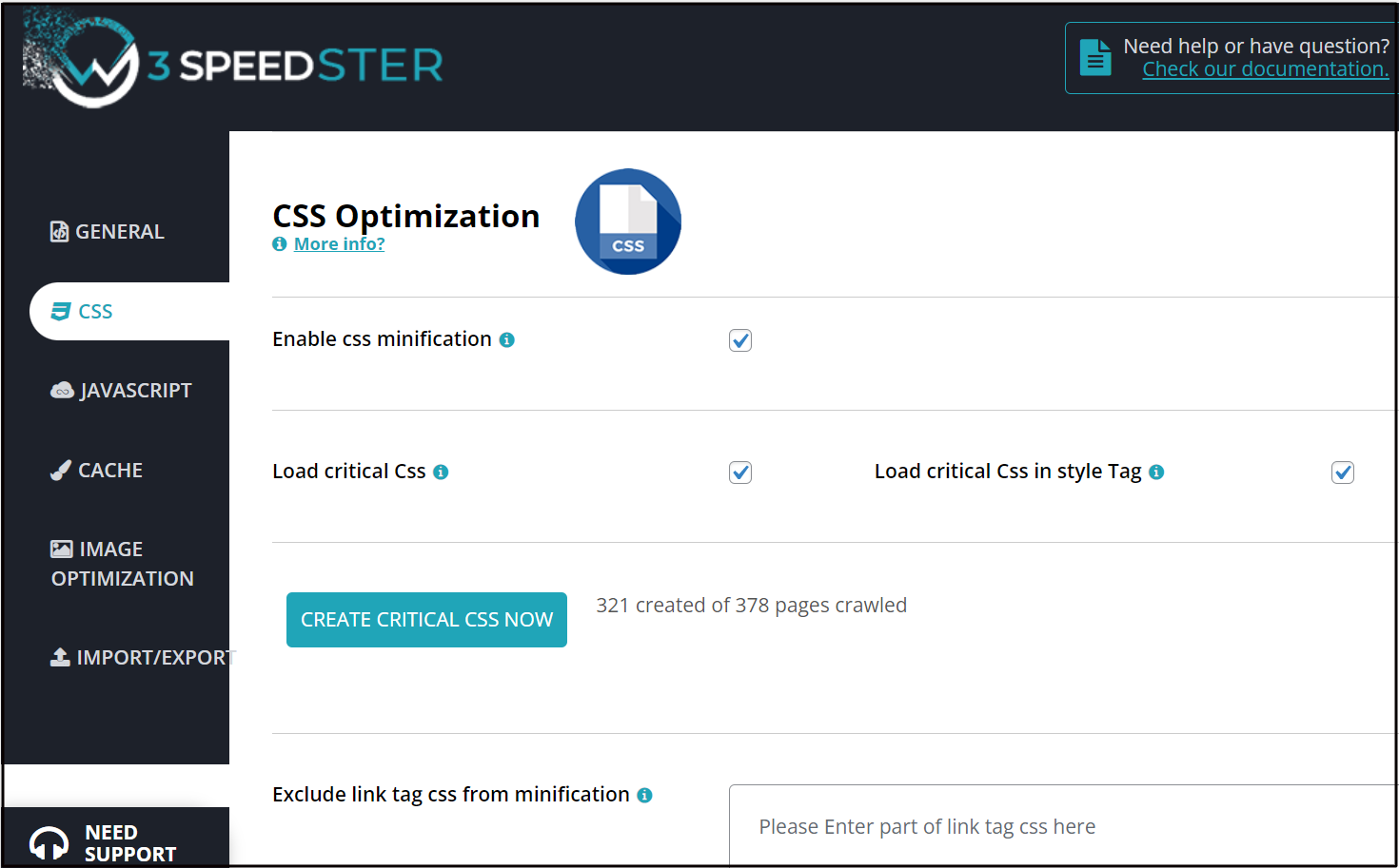 w3speedster review - css optimization