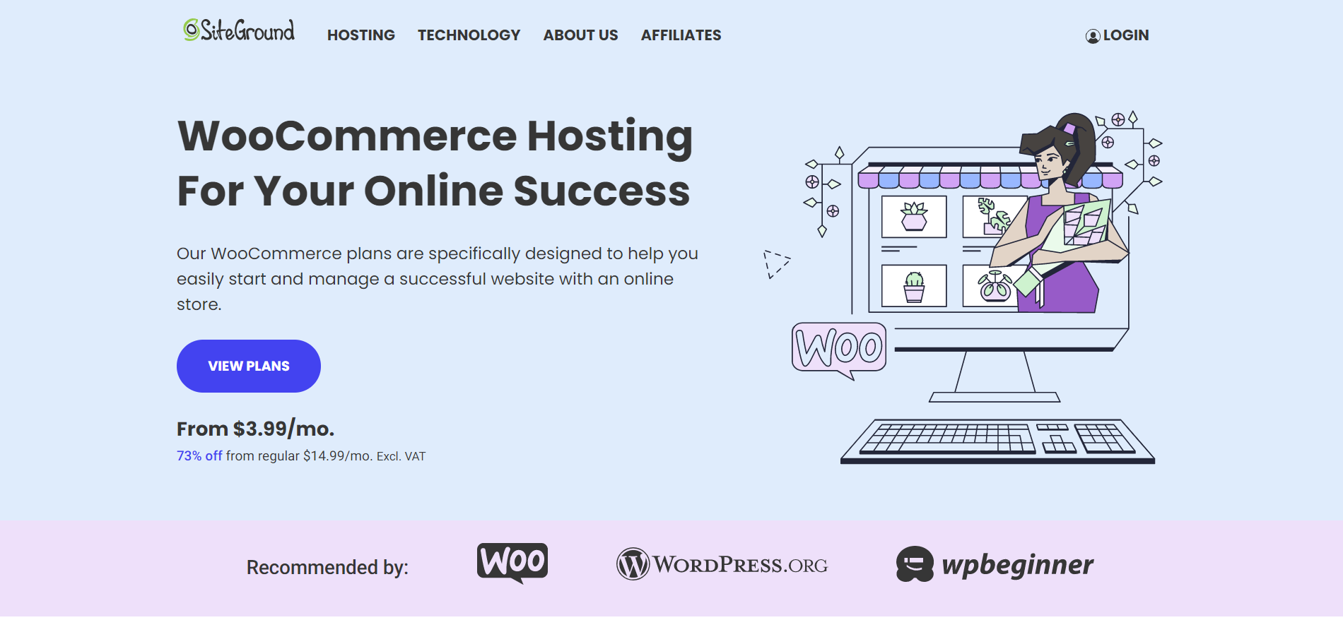 Siteground – Managed WooCommerce hosting