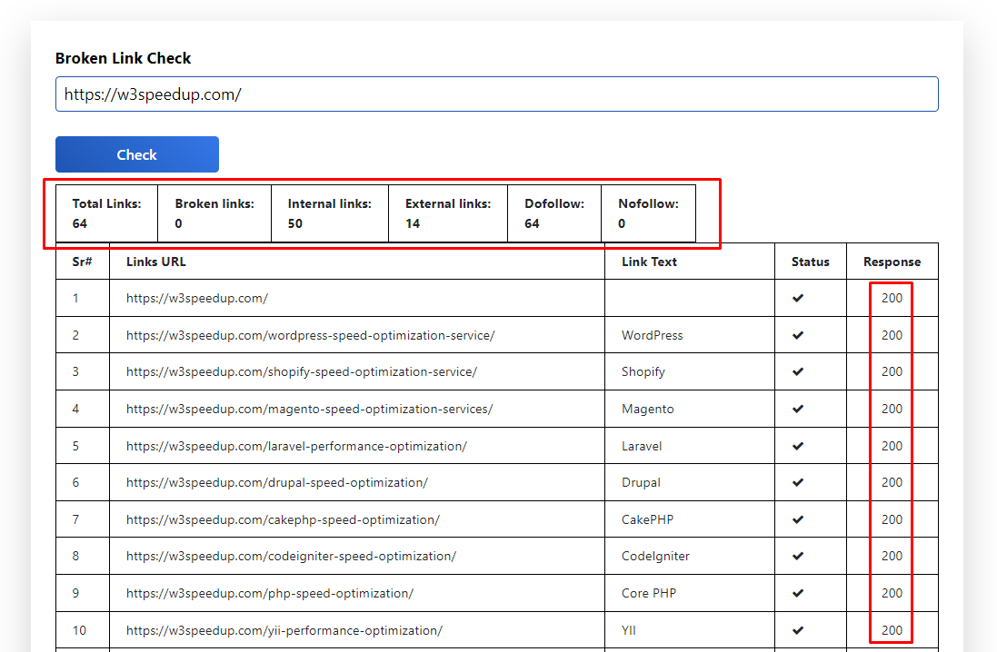 Broken Link Checker Tool