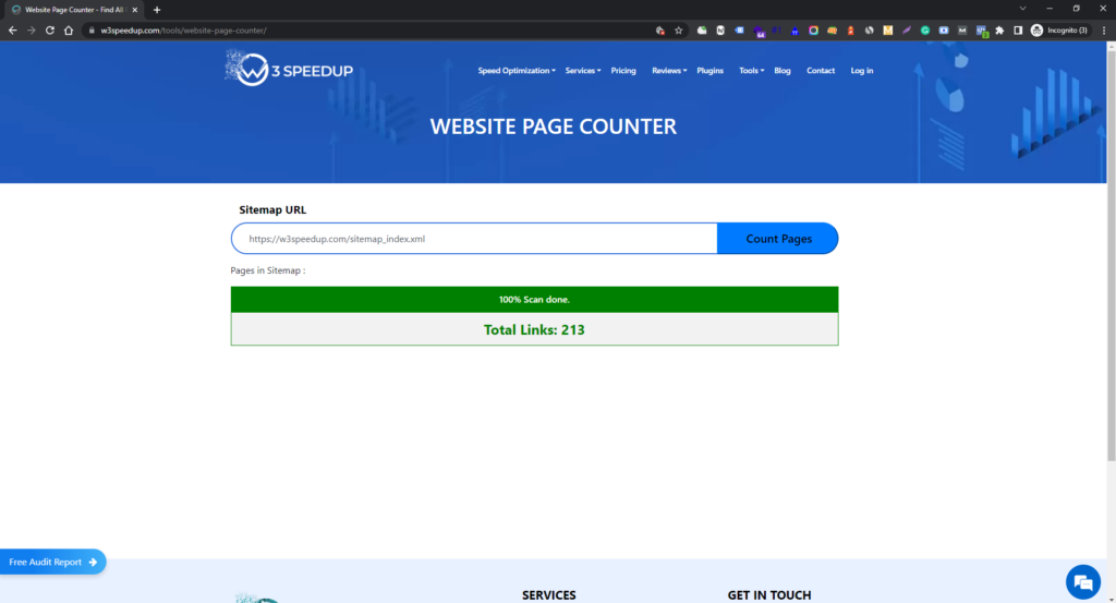 website page counter - w3speedup